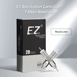 EZ Revolution Tattoo Cartridge Needles #12(0.35 MM) #10 (0.30 ) Round Liner Long Taper for Rotary Machine Grips 20 Pcs/Box