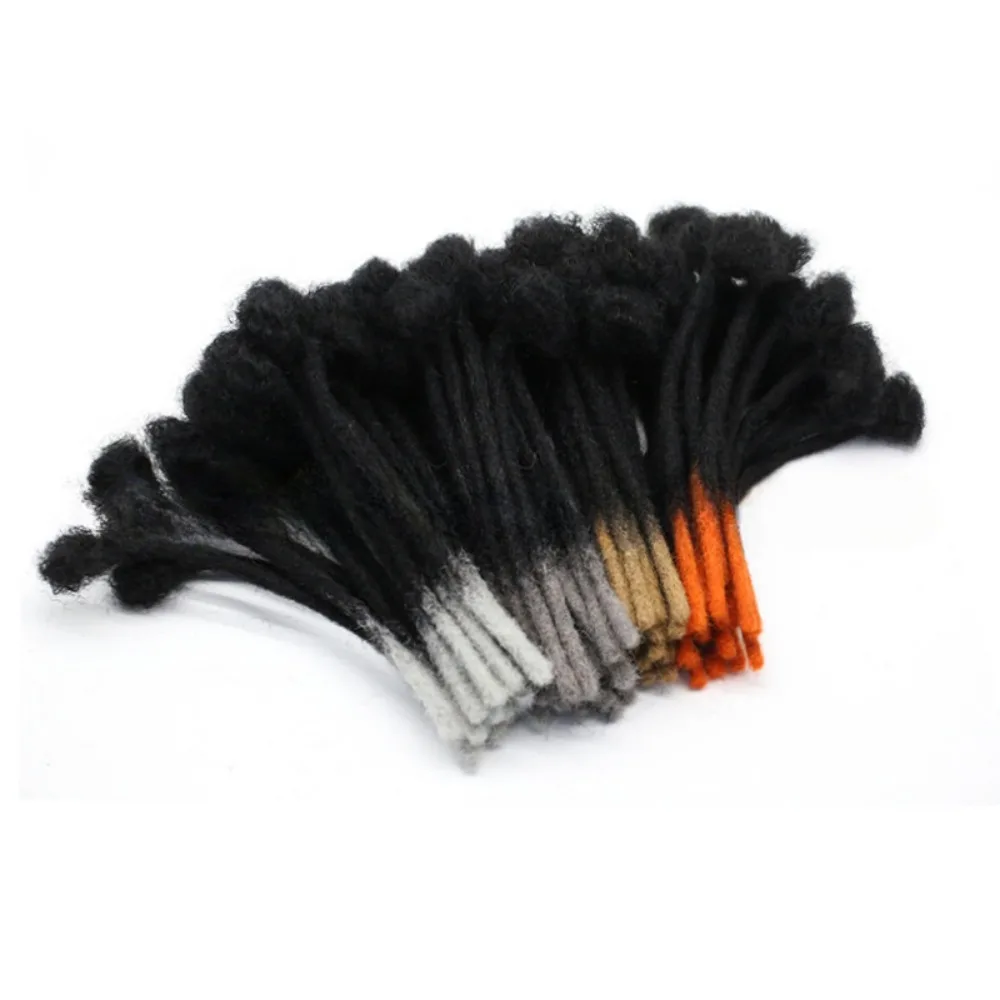 0.6 سنتيمتر الشعر البشري الملون Dreadlock ملحقات Loc ملحقات دائم Loc ملحقات الشعر البشري 4-20 بوصة