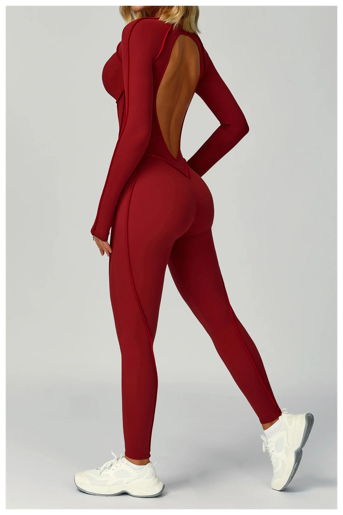 

2025 Autumn Winter Sporty Jumpsuit Women Sportswear Long Sleeve Warm Gym Fitness Overall Yoga Workout Clothes One Piece Outfit