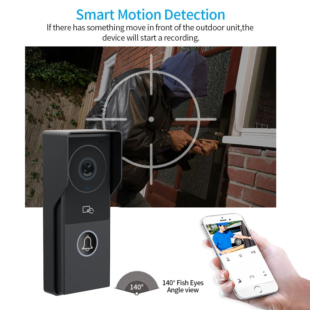 KW06 Wifi Video Doorbell ระบบ 1080P ประตูประตู Bell กล้อง Tuya App วิดีโอ Intercom Kit สําหรับ Home Villa Apartment