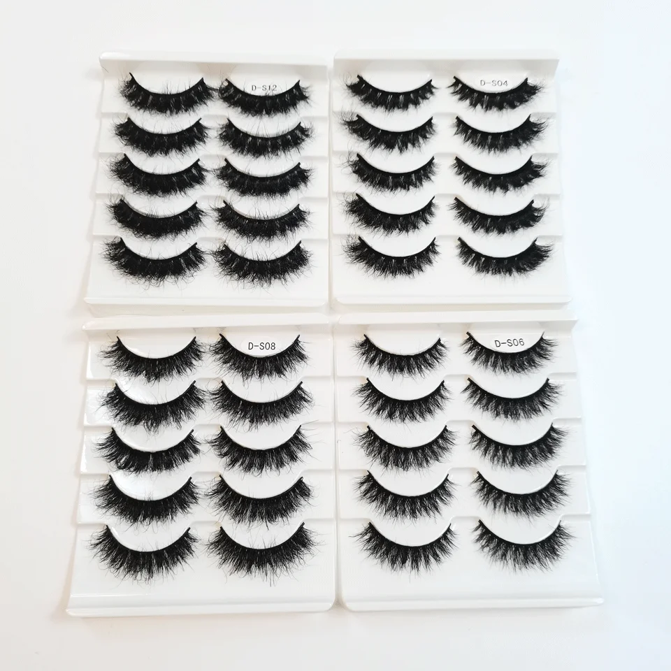 ماكياج الرموش الصناعية الطلب السائبة 10-50 أزواج لينة قصيرة الطبيعية رقيق المنك جلدة بائع بالجملة