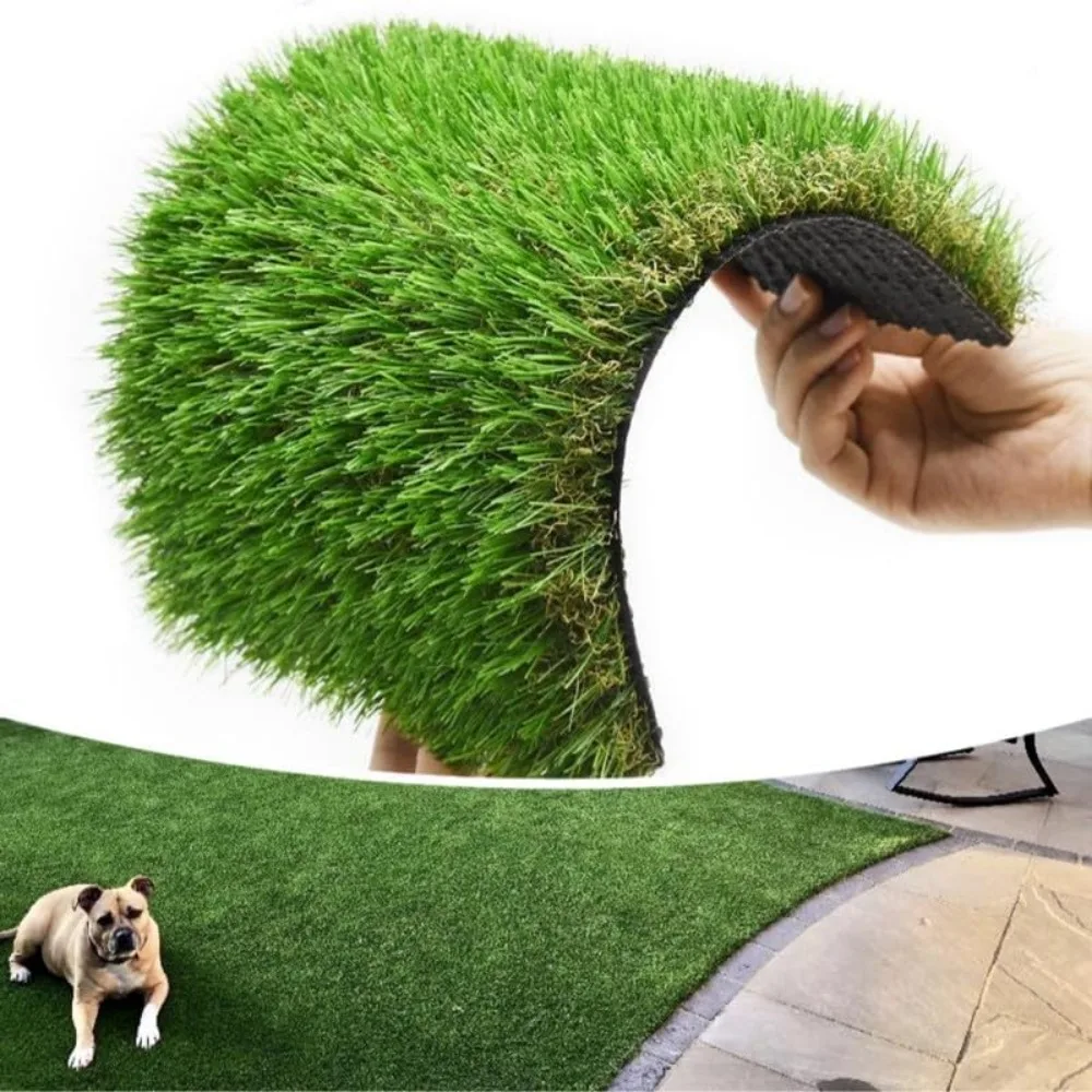 Artificial Grass Rug 1.38 Thickness, 10x10 Feet Indoor Outdoor Fake Grass Carpet, Pet Turf, Customized