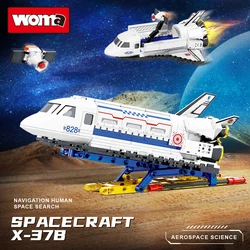 WOMA Aviation Spaceport Model Space Shuttle Rocket Launch Center Construction Building Blocks Spaceship Kids Bricks Creative