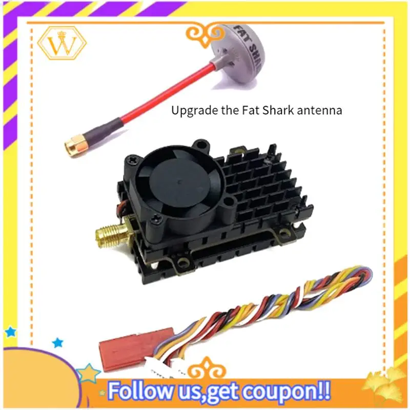 Latest-Long Range 5.8Ghz 2W FPV VTX Wireless Video Transmitter 2000Mw 48CH For Fixed Wing Drones Over 20Km Range