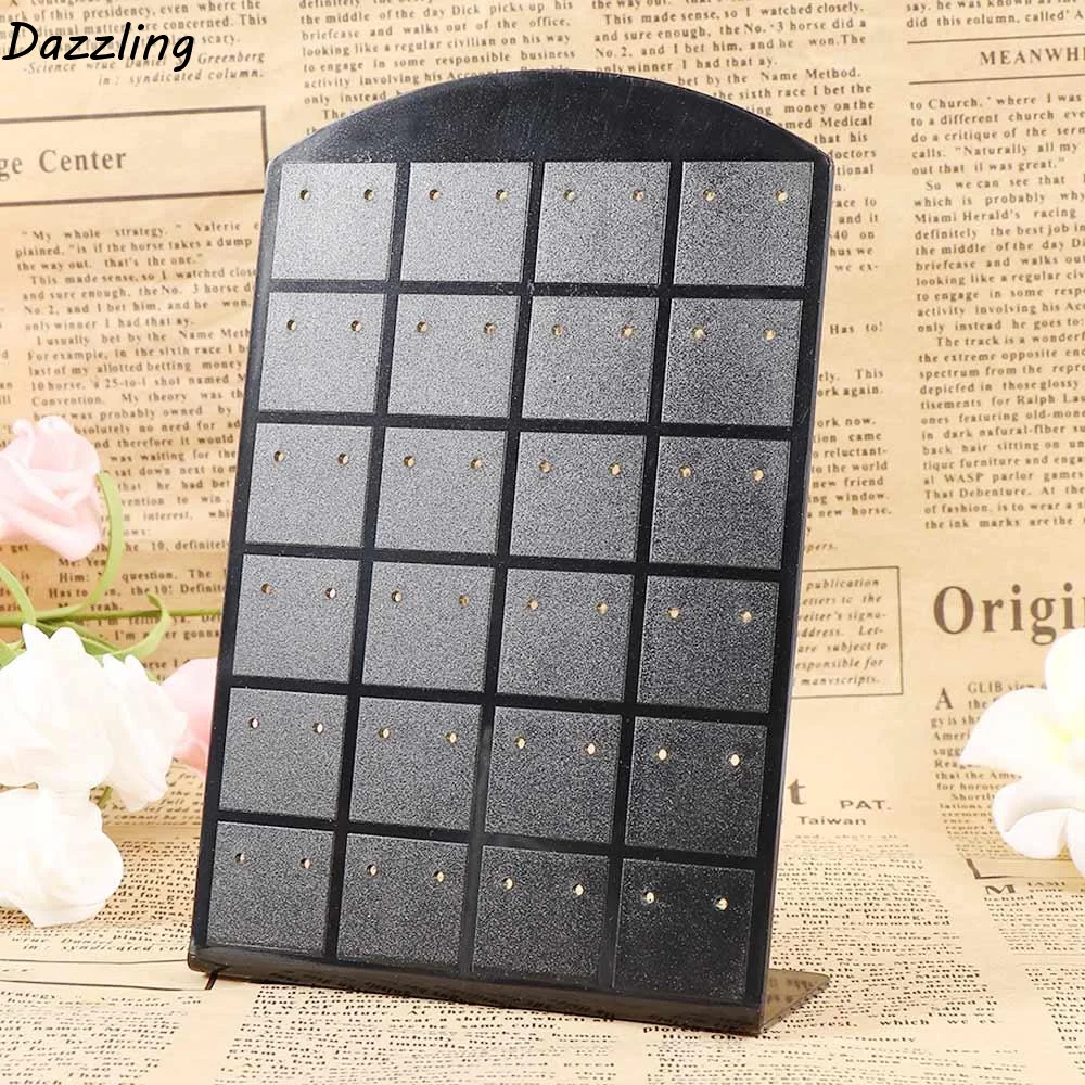 Show Case Case Holder Display Convenient 24 Pair Jewelry Frame Earrings Jewelry Rack Earring Box