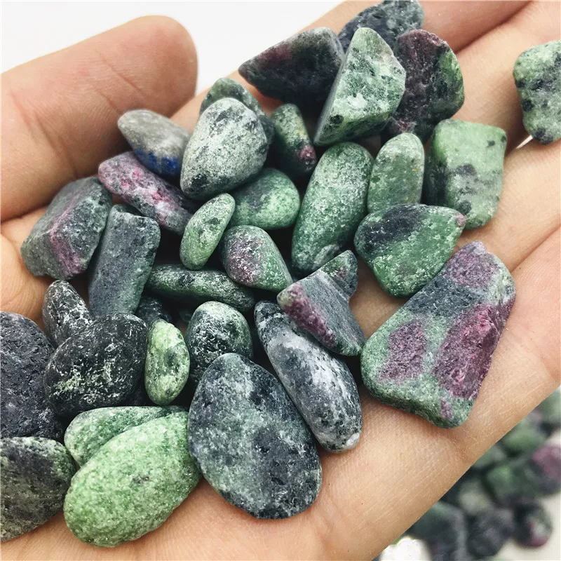 

Wholesale Natural Red Green Ruby Zoisite Tumbled Stones Quartz Crystal Healing Gemstone Polished Mineral Specimen Home Room Deco