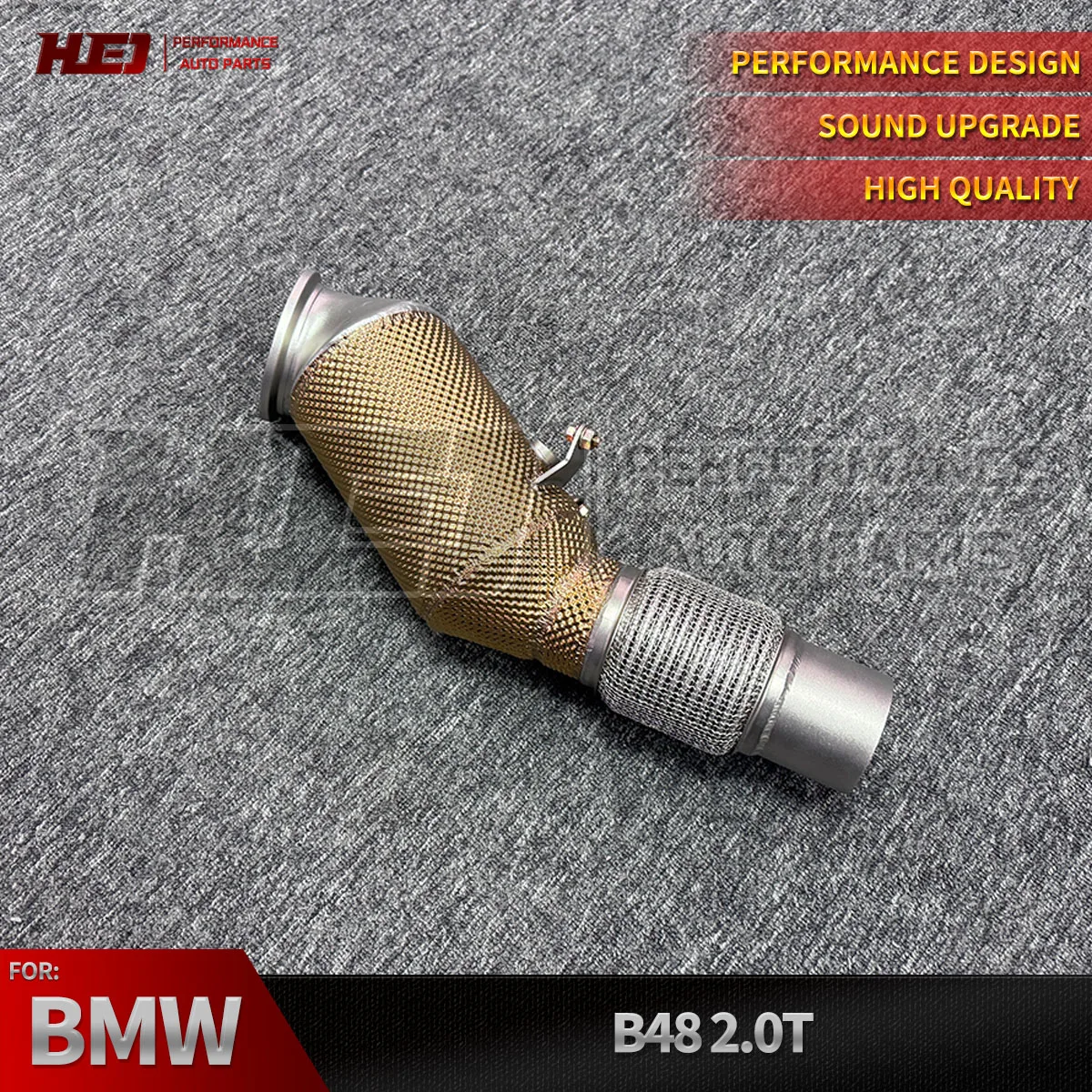 High Performance Catalytic Converter Downpipe for BMW B48 2.0T 120i 320i 520i X1 X2 Euro 6 Performance Enhancement