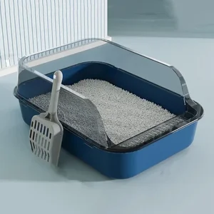 Fully closed Cat Litter Box, Kitty Sandbox Thickness, High Side, Bedpans SplashProof Pet with sand spoon, Cat Supplies Cleaning 8 Main Sales Sand Box - №3