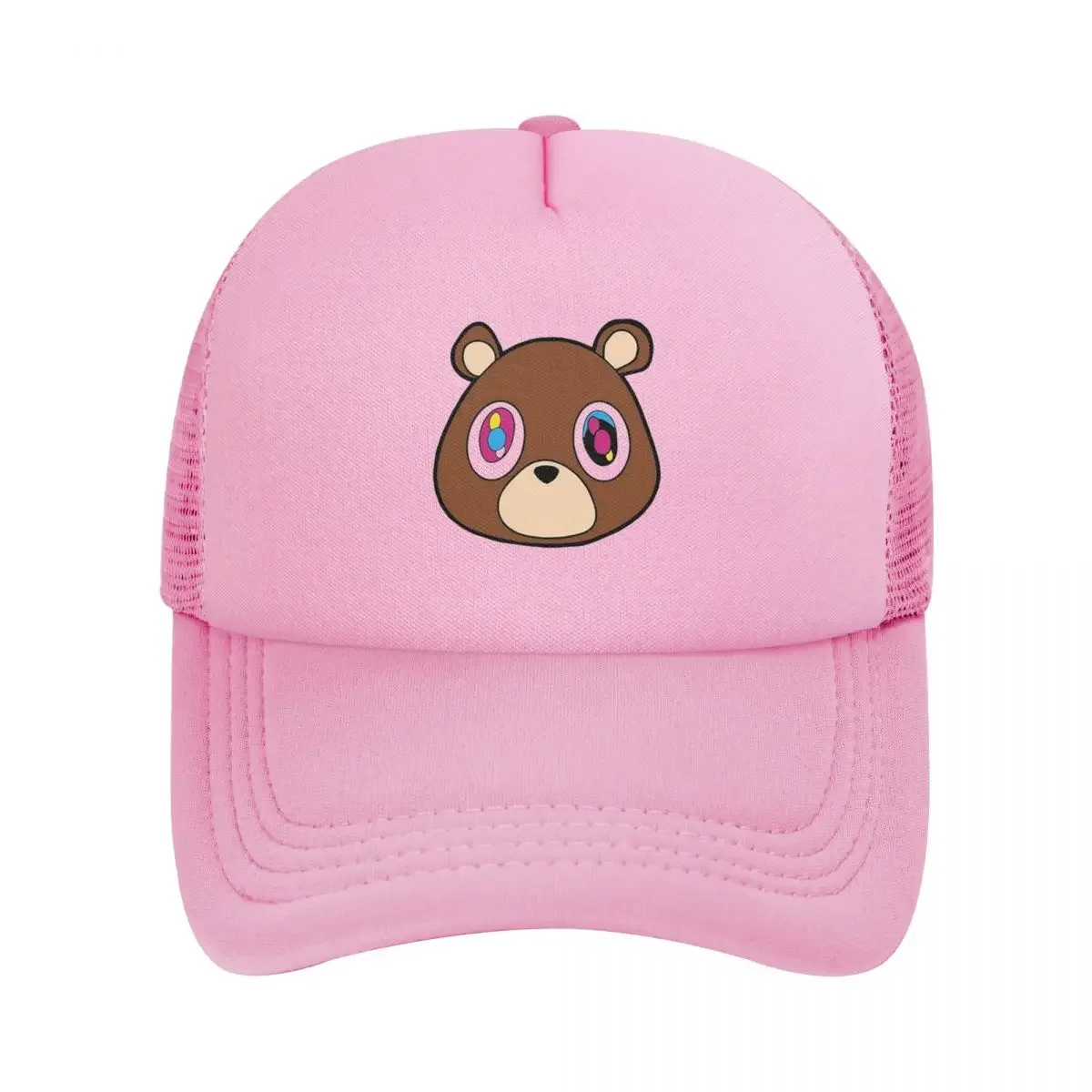 Adult Cutie Bear Trucker Caps Fashion Mesh Baseball Caps Polyester Kanye West Hip Hop Rapper Hats Sun Hats Adjustable Golf Hats