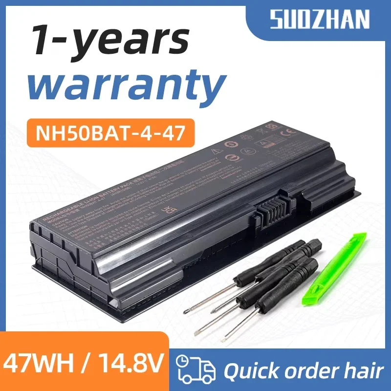 

SUOZHAN NH50BAT-4 Battery for Clevo NH70RAQ NH55EDQ NH50RA NH55RCQ NH58RDQ NH70RHQ NH58RCQ For machenike T58 For Sager NP6875