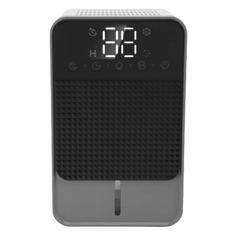 1200ML Small Dehumidifier With Digital Display Defrost Function Timer Water Full Alert Auto Shut Off 7 Color Ambient Light