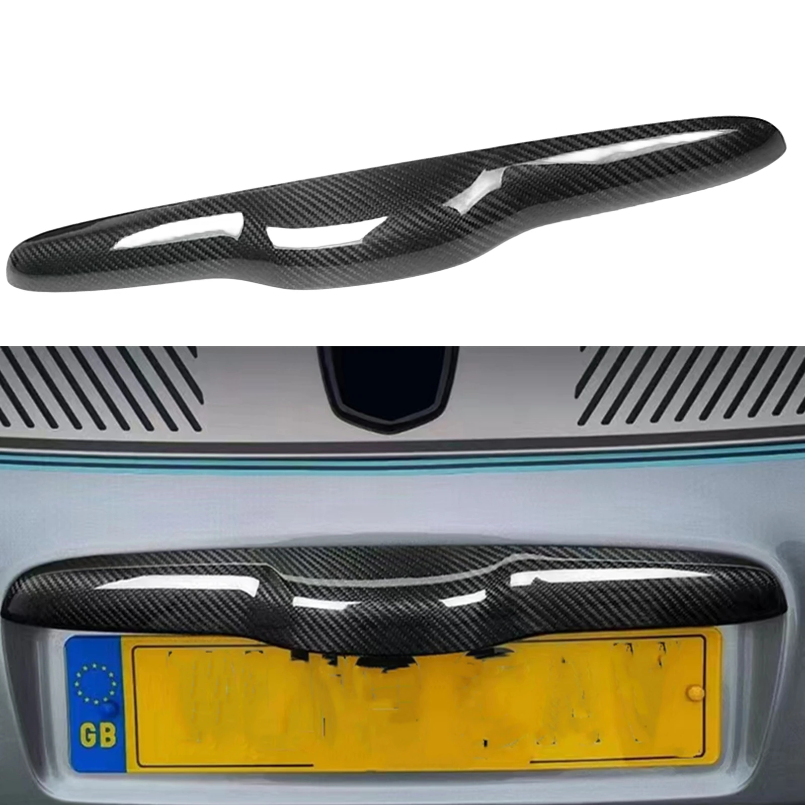 

Carbon Fiber Car Trunk Handle Trim Cover Tailgate Rear Tail Door Decoration Strip For Fiat 500 595 2011-2023