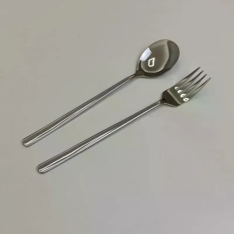 Stainless Steel Big Head Round Spoon Net Red Golden Dinner Long Handle Stirring Dessert Spoons For Kitchen Accessories Gadgets