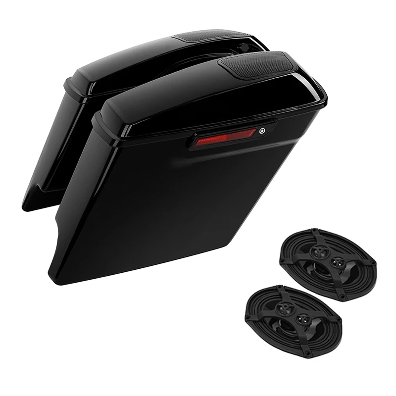 

Motorcycle 5" Stretched Saddlebags 6X9" Speakers Cutout For Harley Touring Road Glide Road King 2014-2026