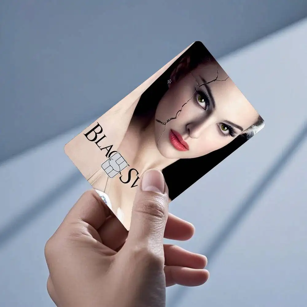 

Movie B-Black S-Swan Classic 4pcs 1Set Film Skin for Debit Credit Bank Visa Card Decal Cover