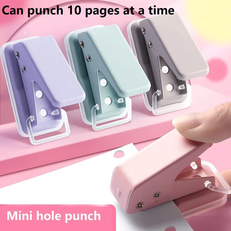 Single Ring Mini Hole Punch Paper Perforator Bind Paper Hole Punch Office School Binding Supplies Stationery DDK04