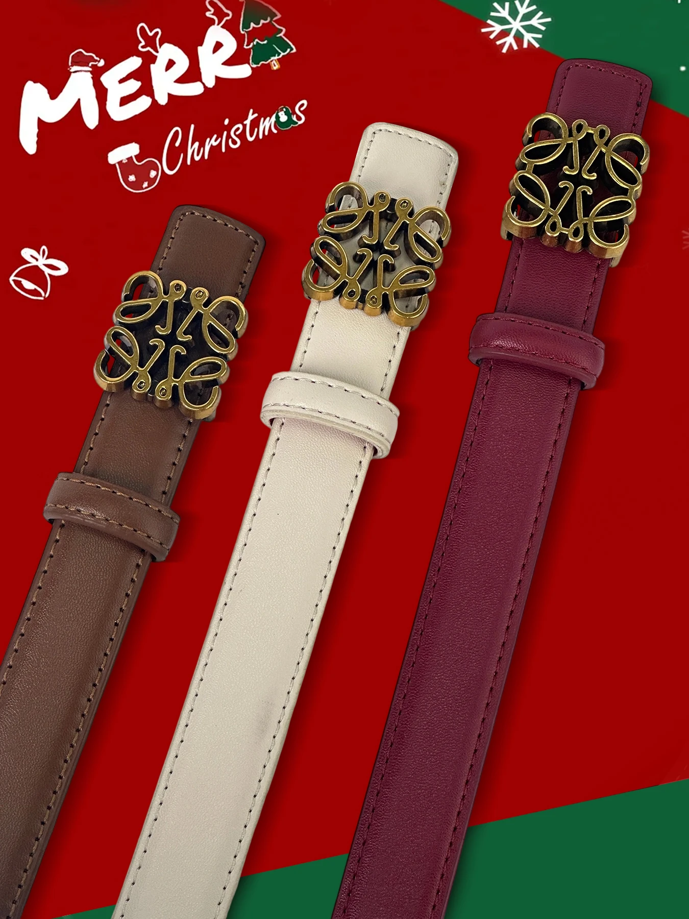 حزام كلاسيكي للسيدات كاجوال جوكر للسيدات حزام رفيع شخصية عصرية مع تنورة بنطلون.