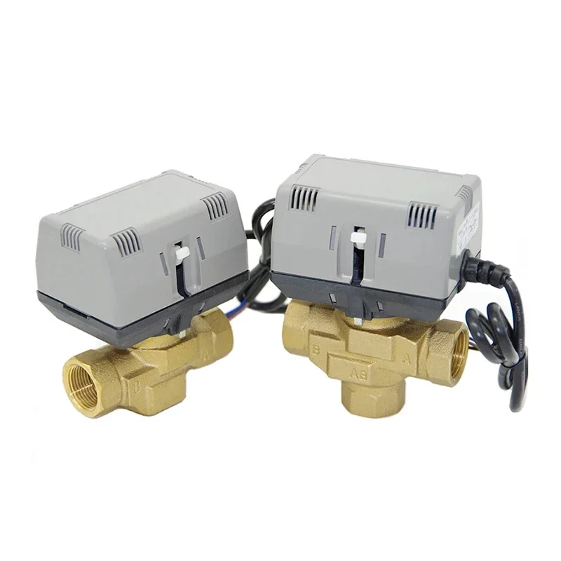 

DN15 DN20 DN25 Electric Two Way Three Way Valve Brass VC6013/4013 Fan Coil HVAC Valve AC220V