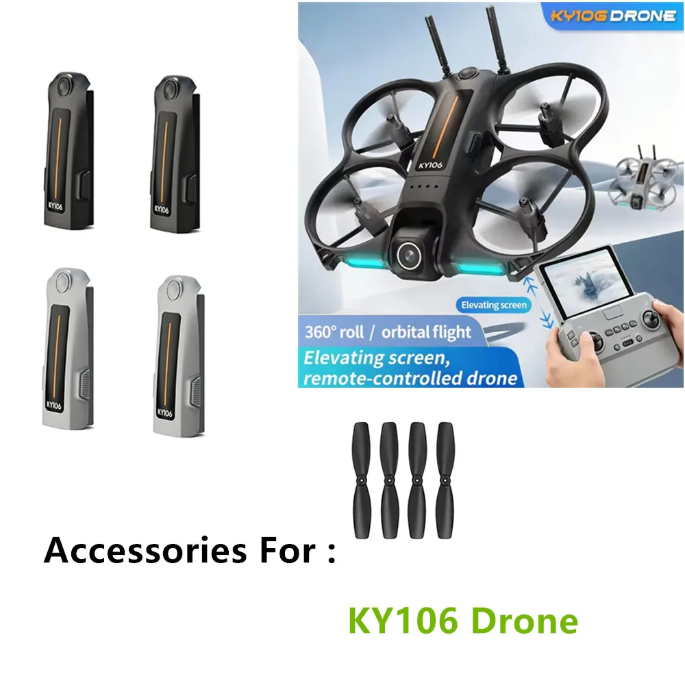 KY106 Drone  Accessory / Propeller Blade / KY106 Drone Batteries 3.7V 500mAh Battery / Use For KY106 Drones  Parts ﻿