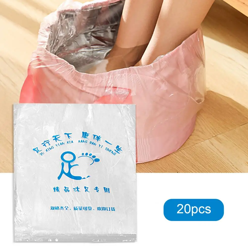 20 Pcs/Bag Disposable High Temperature Resistance Leak-proof Smooth Surface Foot Bath Portable Practical Accessories Foot Tub