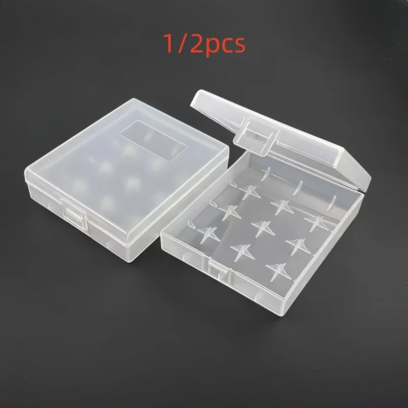 1/2Pcs Battery Storage Case Holds 4x20700/21700 Batteries, Thickened Sturdy Durable Portable Organizer Box