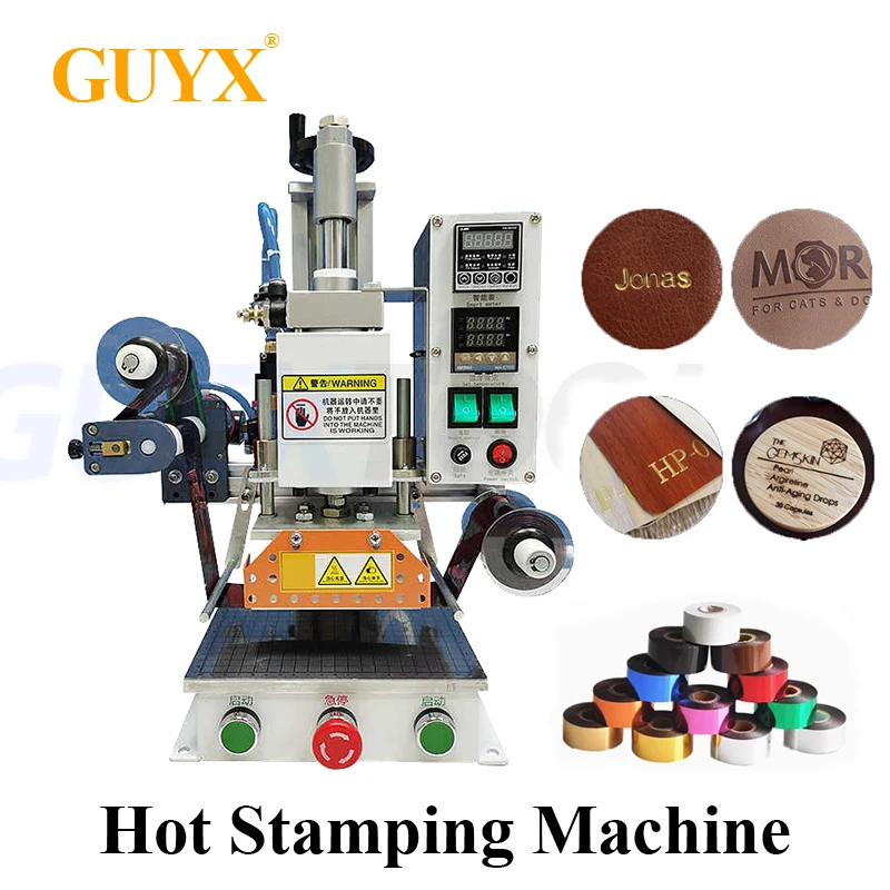 

500W Multifunctional Hot Stamping Machine Pneumatic Bronzing Machine For Logo PVC Leather Book Paper Business Card Embossing