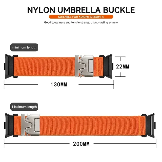Fallschirm-Schlaufenarmband für Redmi Watch 6/5/4 Nylon-Ersatzband für Xiaomi Mi Band 9 Pro/Mi Band 8 Pro Armband-Zubehör – Detail 2