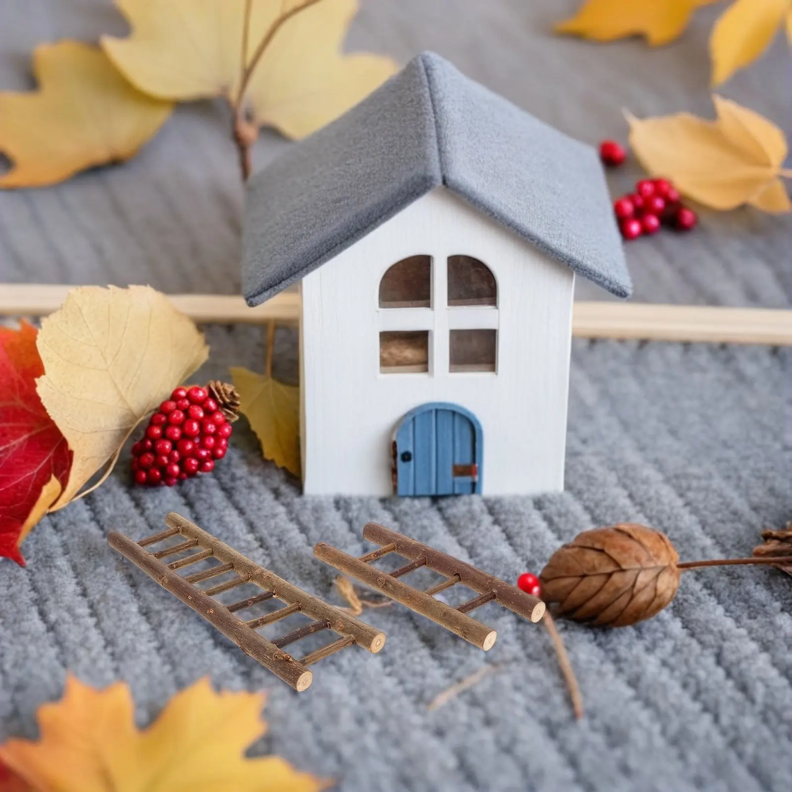 

2 миниатюрные деревянные лестницы: детализированные мини-лестницы для кукольного домика, садового декора, мини-симуляций, DIY-проектов