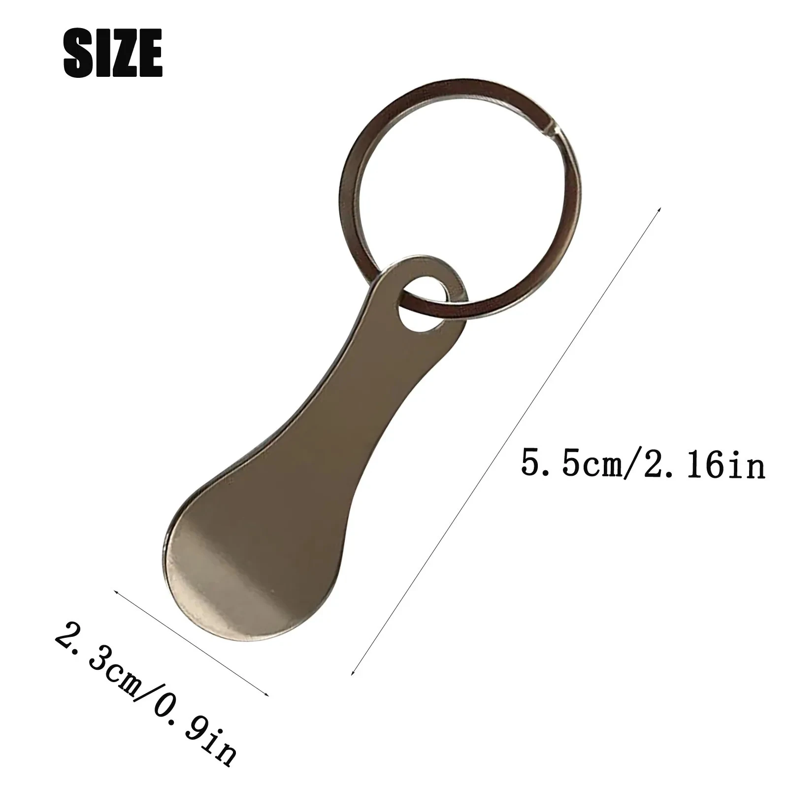 Shopping Cart Token Stainless Steel Hard Portable Key Ring Metallic Keychain For Key Hook Practical Daily Use Accessorie Cart