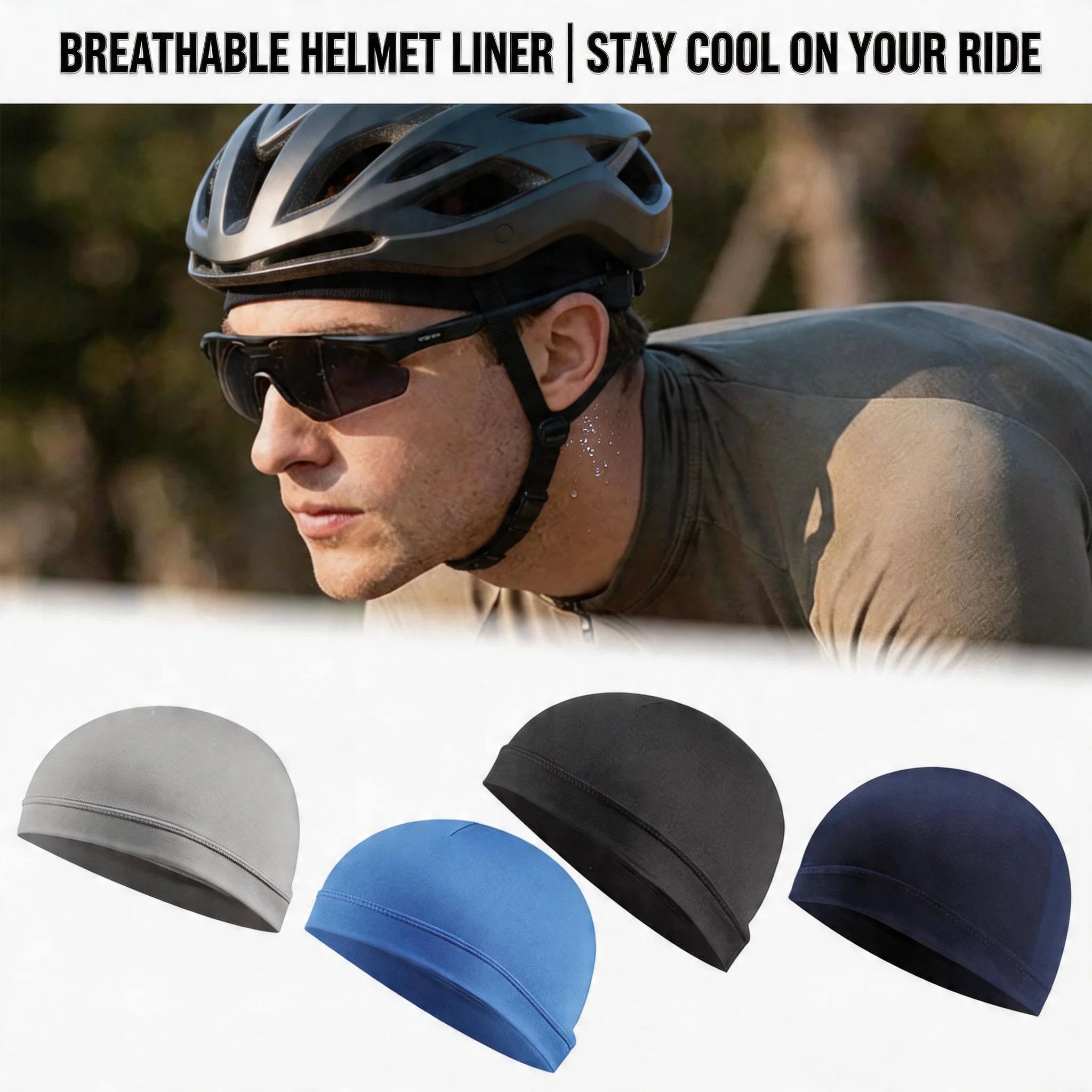 Riding Fast Drying Small Cloth Cap Motorcycle Helmet Liner Outdoor Sports Breathable Windproof Universal Helmet Accessories