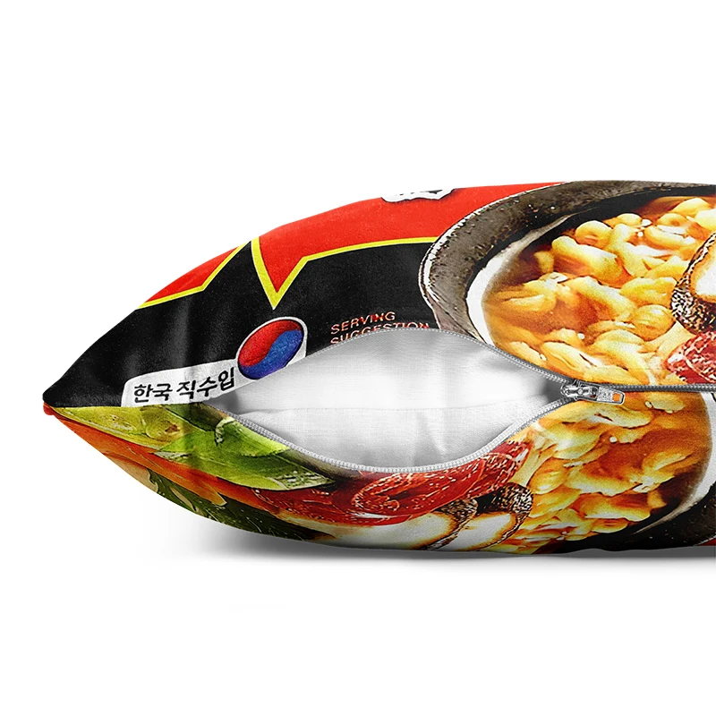 Gaslight Gatekeep Girlboss Ramen المعكرونة الفورية مضحك الغذاء رمي وسادة تغطي أكياس الوسادة لغرفة نوم الأريكة 45 سنتيمتر x 45 سنتيمتر