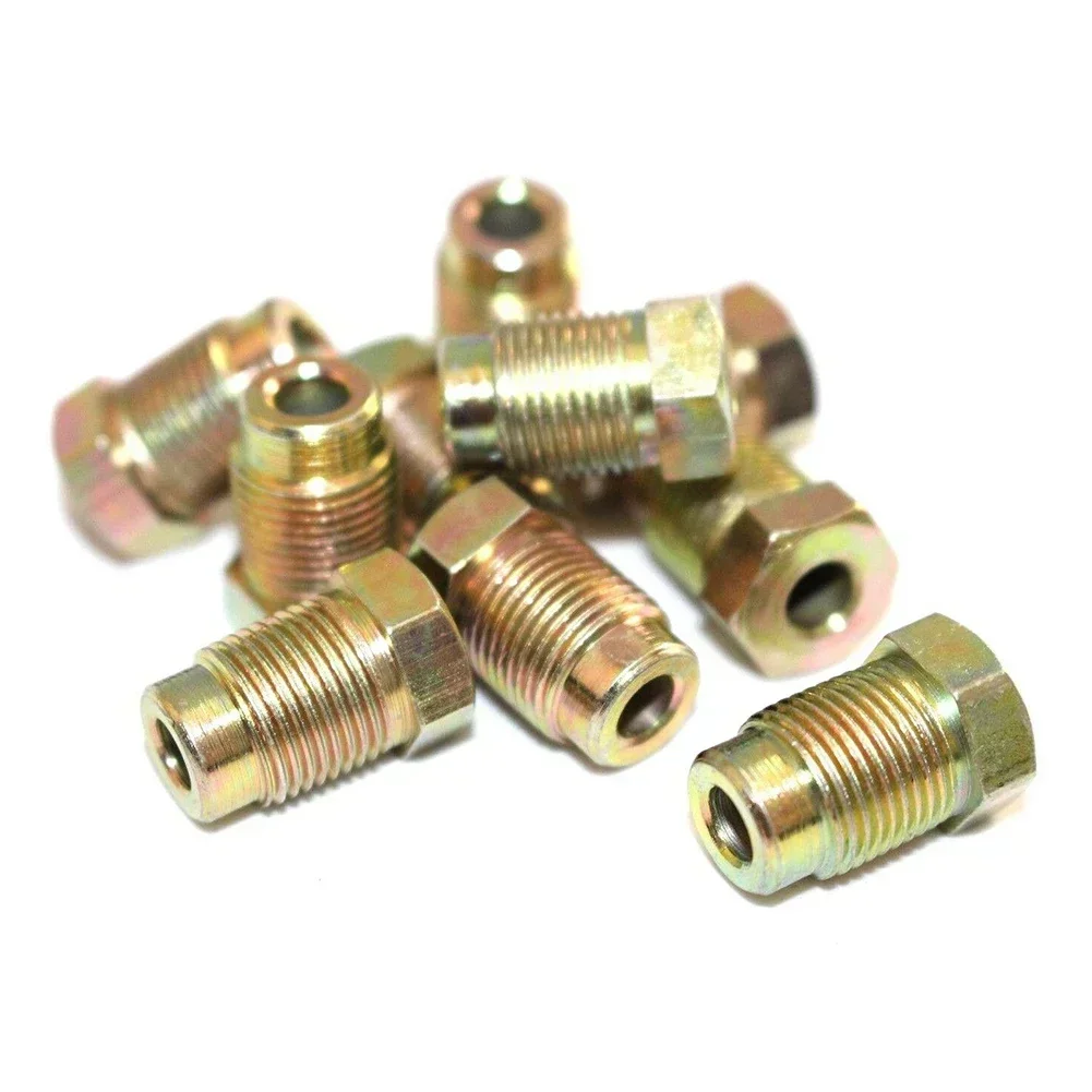 Tuercas De Tubo Invertido Para Línea De Freno, Acero Inoxidable, Rosca 10x1 Mm, Para Tubo De 3/16″ (10 Unidades)