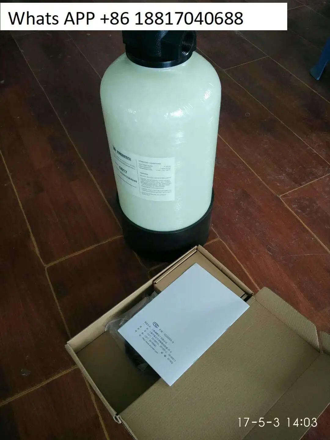 Mixed bed resin bucket Polished resin mixed bed tank Small ultrapure water equipment 12 liters column purification