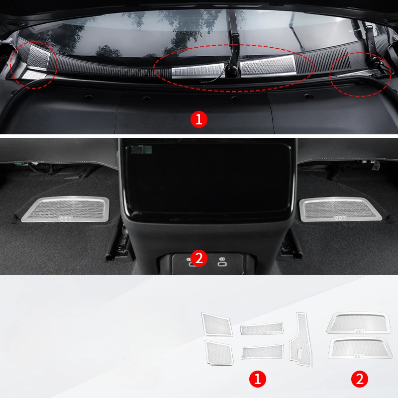 

For ZEEKR 001 front cabin cover dust cover 2021-2025 air conditioning intake protective cover accessories insect screen