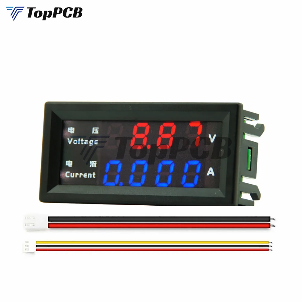 M4430 DC 100V 200V 0A Electronic Digital Voltmeter Ammeter 0.28\'\' LED Display Voltage Regulator Volt AMP Meter Tester