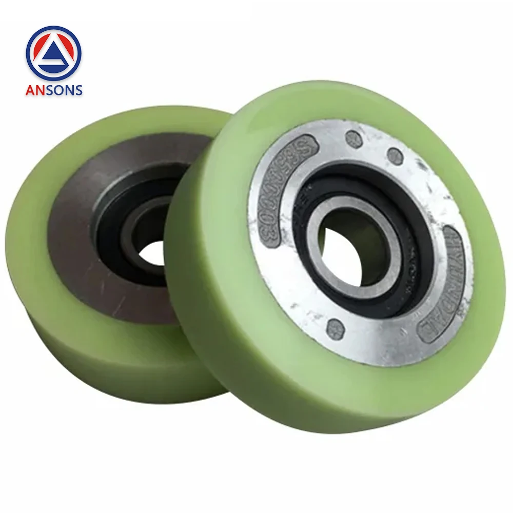 76*21*6203 MM Hyundai Escalator Step Wheel Roller Ansons Escalator Spare Parts