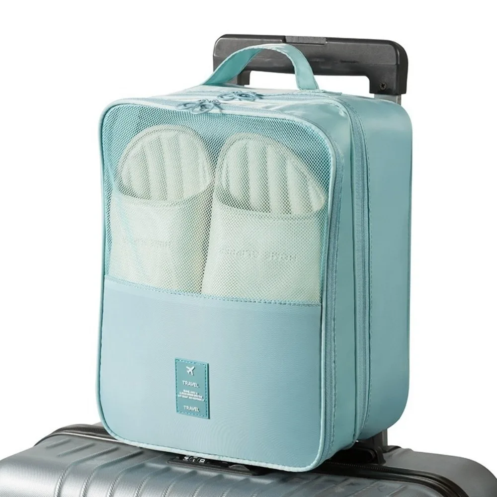 

Double Layer Shoes Storage Bag Hanging Breathable Mesh Travel Shoe Bag Space-saving Large Capacity Shoes Packaging Pouch