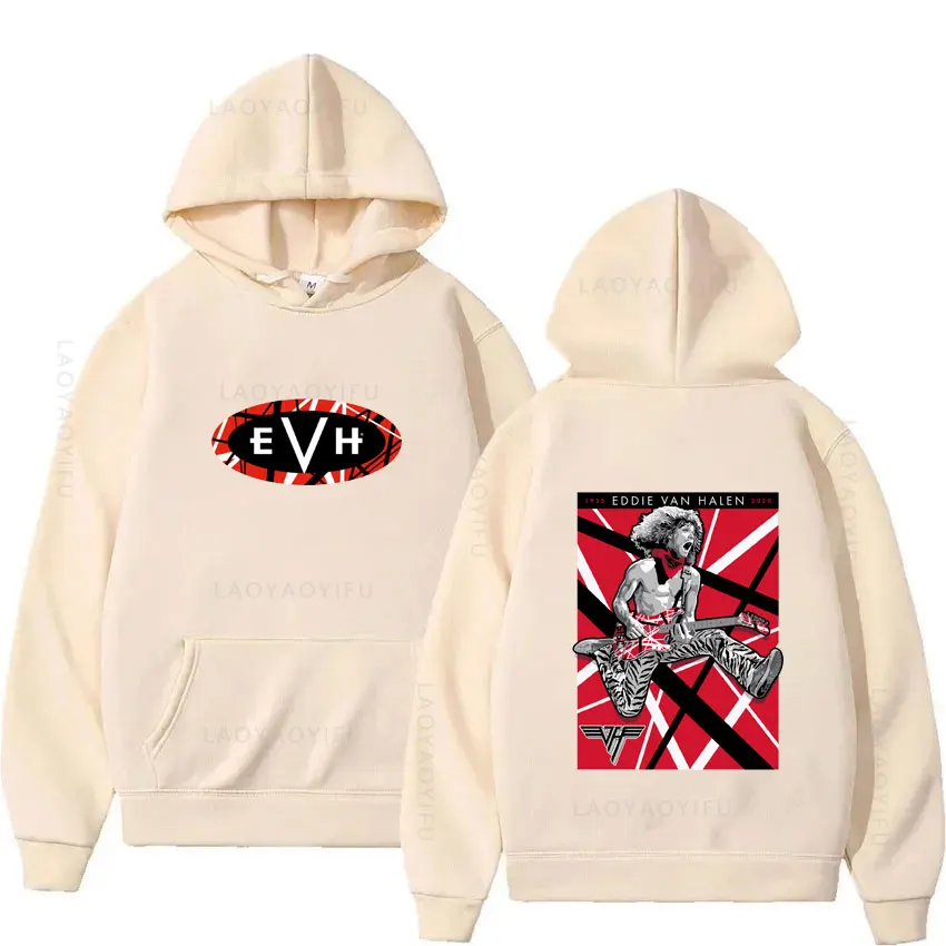 Eddie Van Halen Evh Theme New Hoodies and Sweatshirts Men & Essentials Hoodie Graphic Y2k Men\'s Clothing Hooded Shirt Autumn