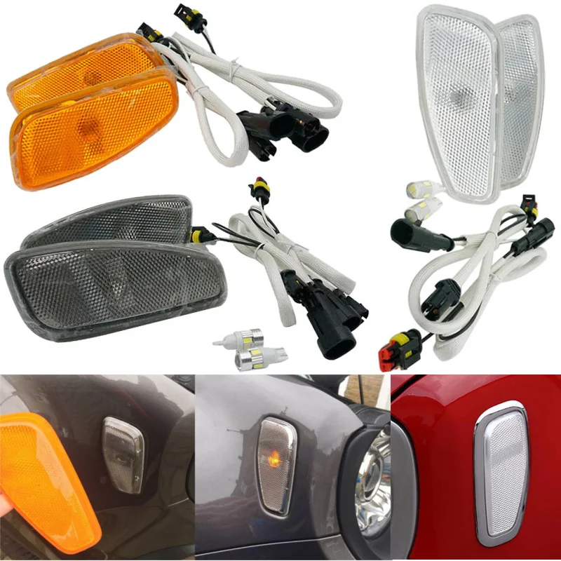 2PCS FOR JEEP RENEGADE 2014-2016 led Side Reflection Car Turn signal head light side lamp Front Turn Signals Side Light Cover