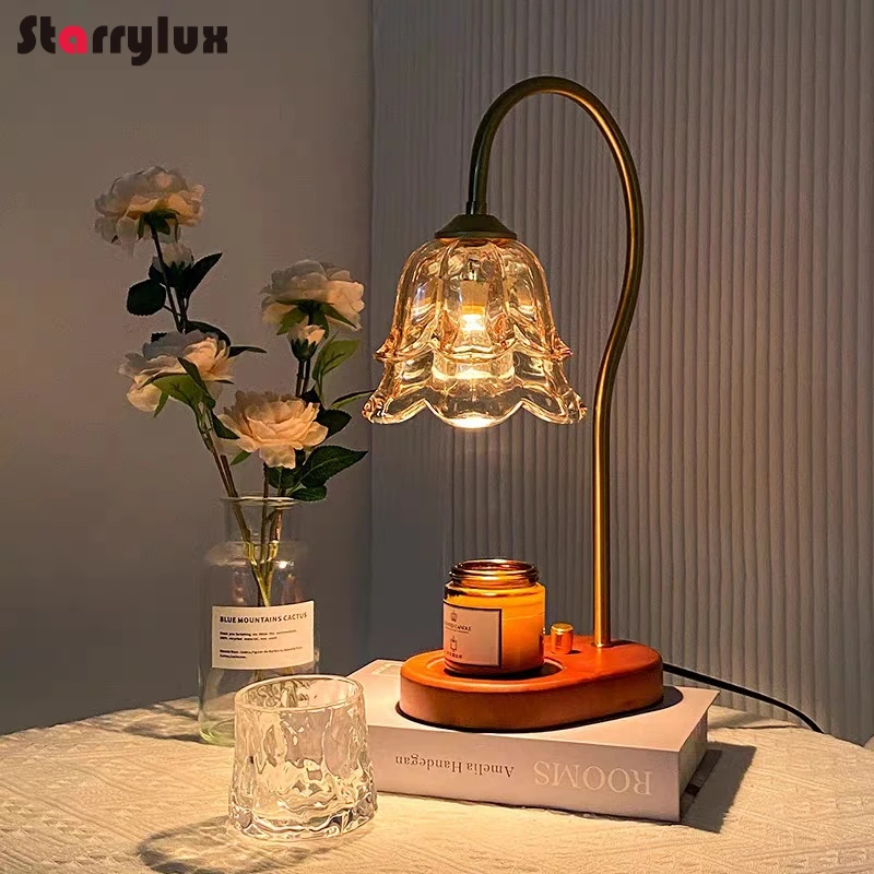 

Aromatherapy Candle Warmer Lamp Retro Bedside Night Light Romantic Gift Mood Lighting