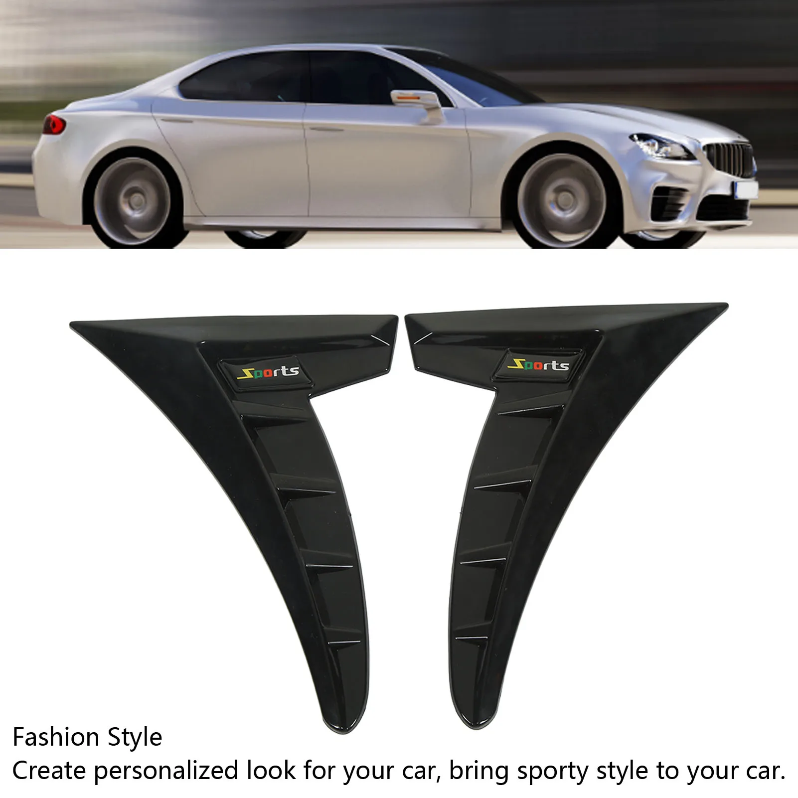 Pair Of Side Air Vent Trim Sport Style TPU High Toughness Universal Side Air Outlet Frame For Car