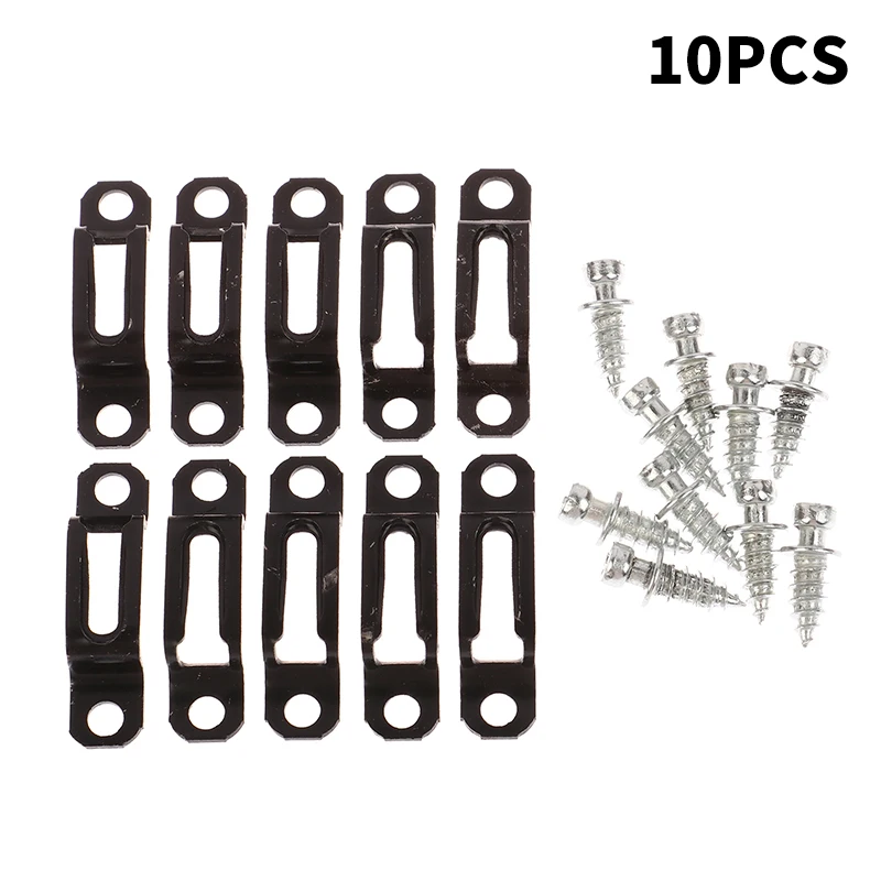 

10pcs 2 in1 Invisible Wood Cabinet Connector Woodworking Metal Cupboard Hinge Assembly Furniture Bracket Recessed Screw Fastener