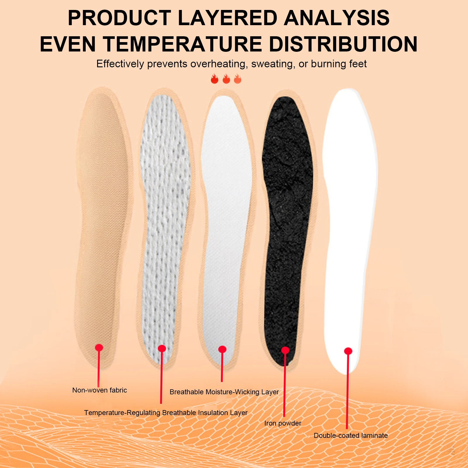 10 أزواج نعل تدفئة القدم المستمر الحرارة ساخنة النعال تدفئة الهواء المنشط تدفئة للصيد والرياضة في الهواء الطلق #3
