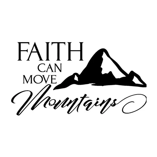 

17cm*6.8cm FAITH CAN MOVE Mountains Thinking Vivid Window Decal Vinyl Delicate Car Sticker