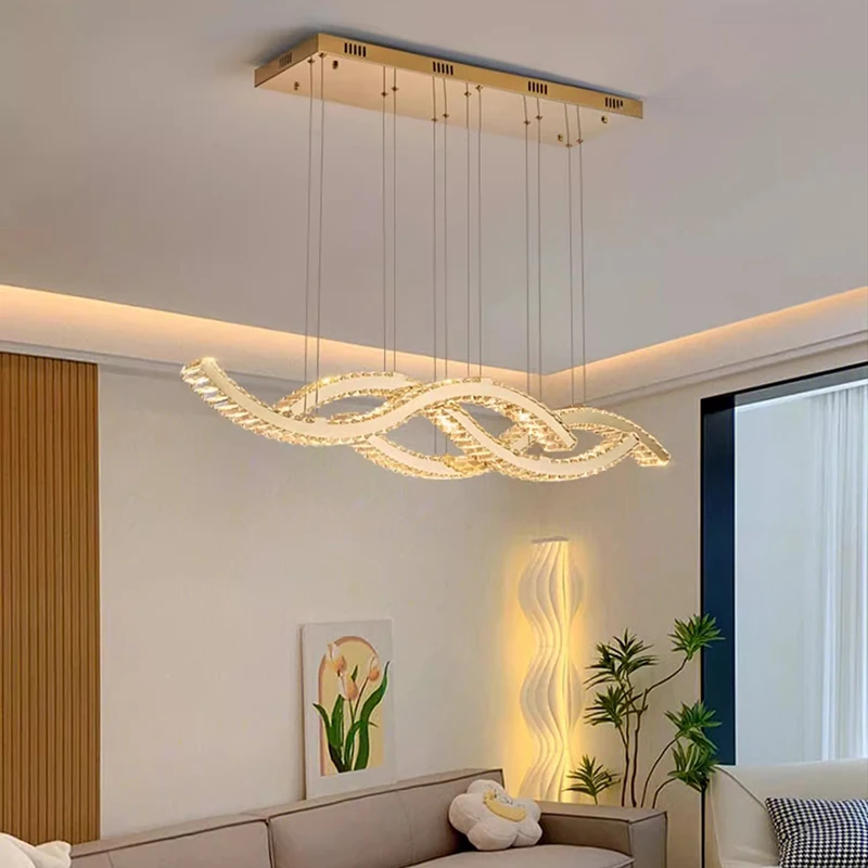 Luces colgantes para decoración del hogar, sala de estar candelabro de cristal de lujo para, lámpara colgante para dormitorio, luz de techo, iluminación interior