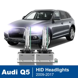 2Pcs HID Xenon Headlight Bulb For Audi Q5 2009-2014 2015 2016 2017 35W 6000K High Low Beam (Only fit original bulb is Xenon)