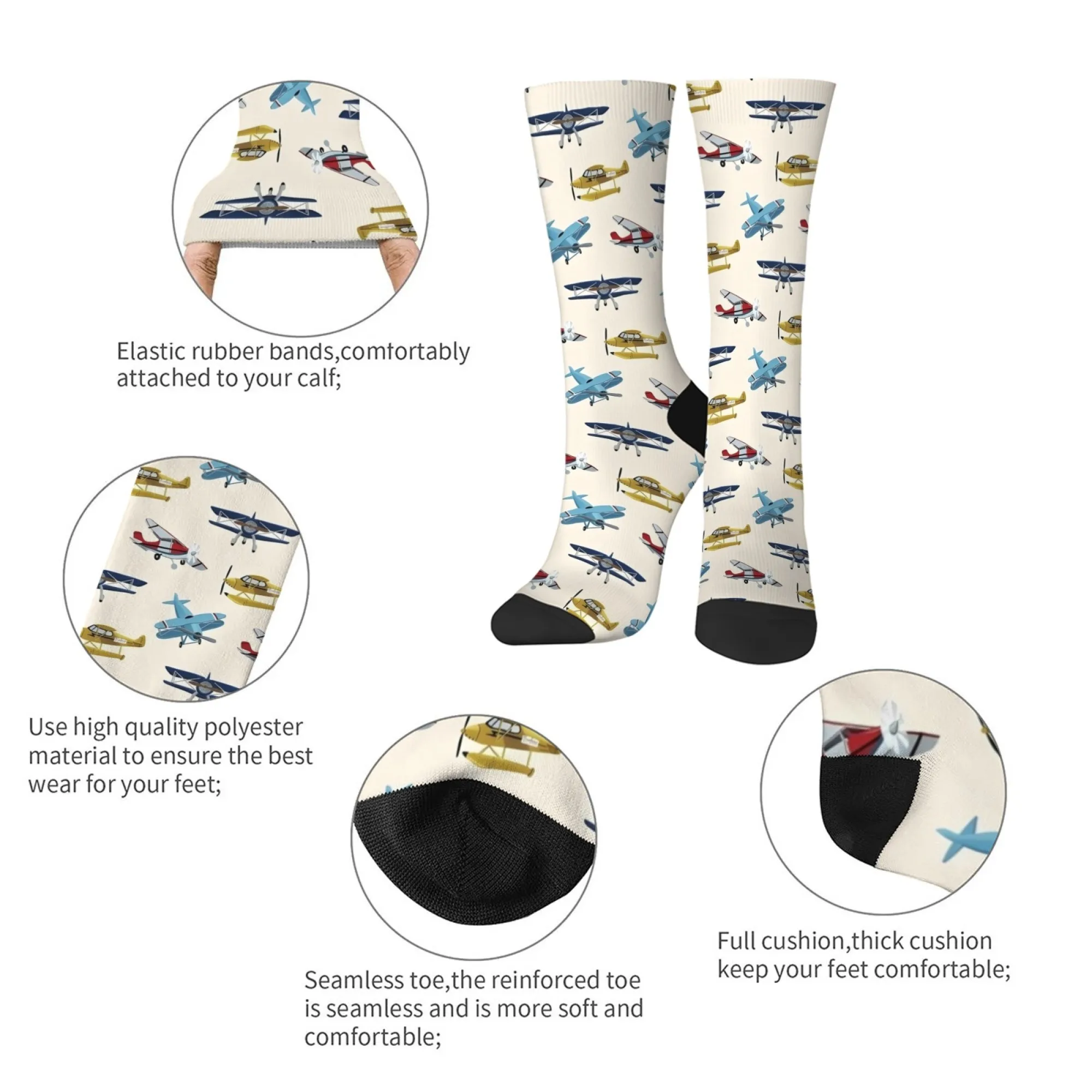 향수를 불러일으키는 비행기 남성 양말 참신 재미 있은 만화 양말 거리 힙합 복고풍 패션 해피 양말 하라주쿠 스타일 남여 선물