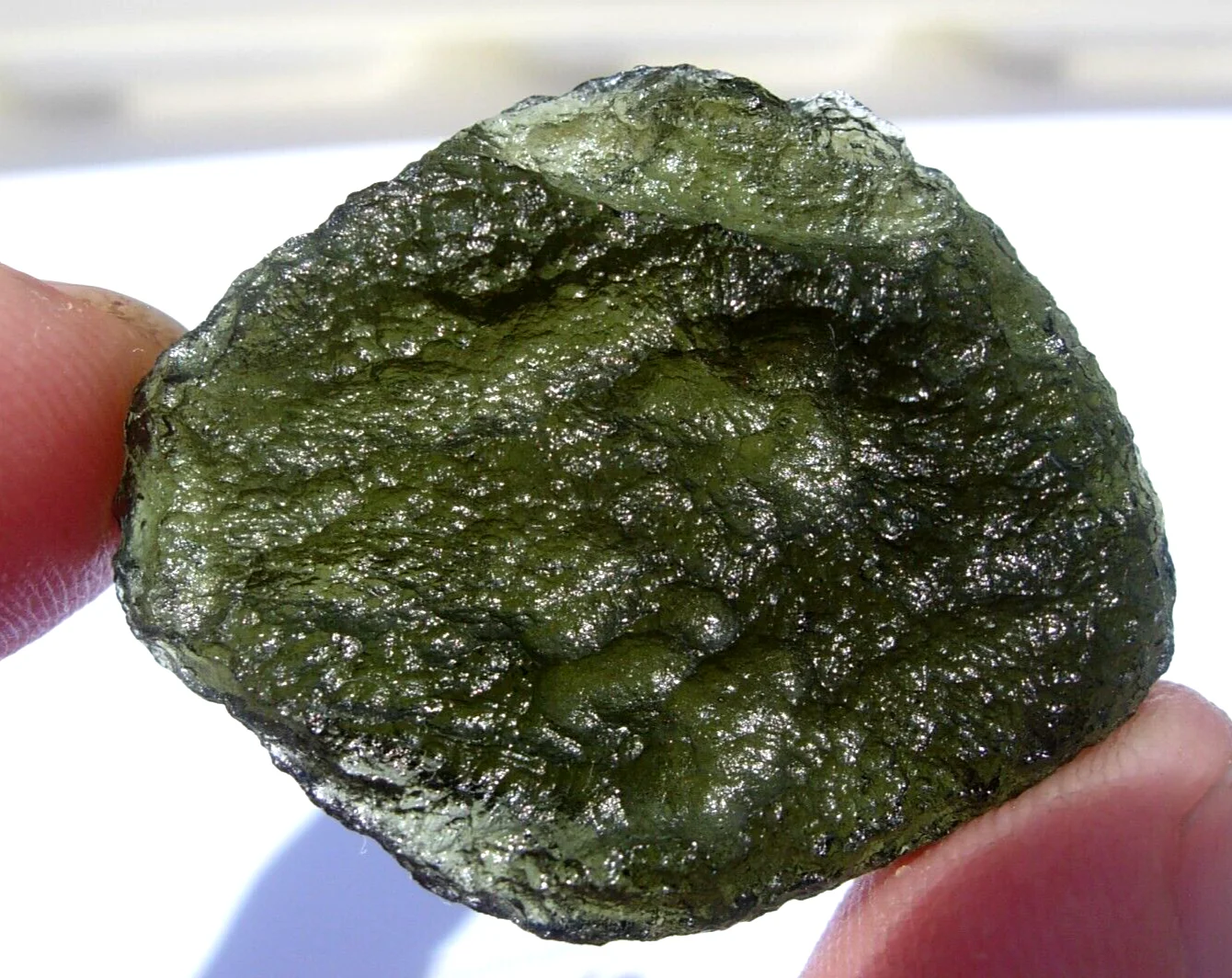 

Natural Green Czech Moldavite Meteorite Pendant Necklace Chakra Healing