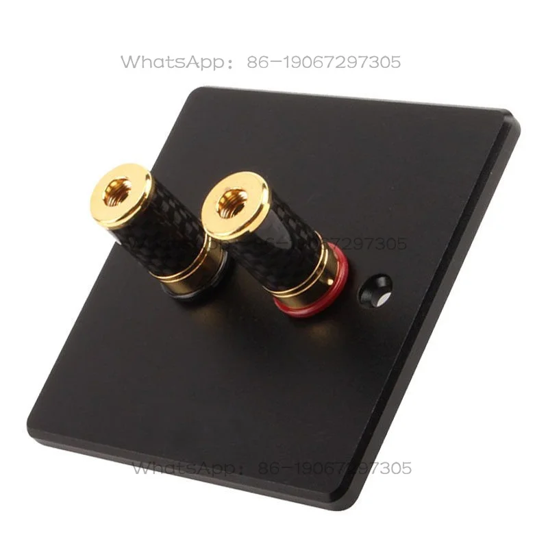 Audio Terminal Socket Carbon Fiber Speaker Junction Box 86 Type Panel