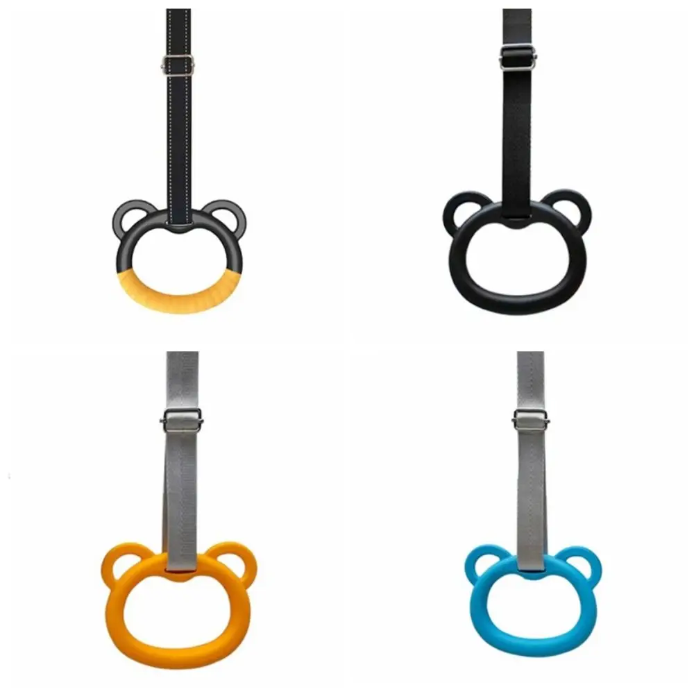 Sweat Absorption Kid Pull Up Ring Cartoon Style Non-toxic Kids Swings Rings Bold Metal Buckle Safe Fitness Training